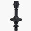 Emilio Matt Black Candlestick Floor Lamp Base with Martigues 45cm Taupe Boucle Tapered Lampshade