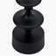 Emilio Matt Black Candlestick Floor Lamp Base with Floressa 45cm Red Floral Patterned Mushroom Pleat Tapered Lamp Shade
