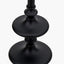 Emilio Matt Black Candlestick Floor Lamp Base with Floressa 45cm Red Floral Patterned Mushroom Pleat Tapered Lamp Shade