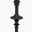 Emilio Matt Black Candlestick Floor Lamp Base with Kamilah 45cm Red Chevron Patterned Mushroom Pleat Tapered Lamp Shade
