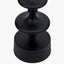 Emilio Matt Black Candlestick Floor Lamp Base with Kamilah 45cm Red Chevron Patterned Mushroom Pleat Tapered Lamp Shade