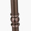 Piero Antique Bronze Metal Candlestick Floor Lamp Base with Henry 45cm White Handloom Cylinder Lampshade