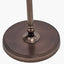 Piero Antique Bronze Metal Candlestick Floor Lamp Base with Henry 45cm White Handloom Cylinder Lampshade