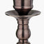 Piero Antique Bronze Metal Candlestick Floor Lamp Base with Vienna 45cm Black Chevron Mushroom Pleat Lampshade