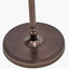 Piero Antique Bronze Metal Candlestick Floor Lamp Base with Vienna 45cm Black Chevron Mushroom Pleat Lampshade