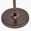 Piero Antique Bronze Metal Candlestick Floor Lamp Base with Vienna 45cm Blue Chevron Mushroom Pleat Lampshade