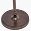 Piero Antique Bronze Metal Candlestick Floor Lamp Base with Vienna 45cm Red Chevron Mushroom Pleat Lampshade