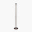 Piero Antique Bronze Metal Candlestick Floor Lamp Base with Vienna 45cm Taupe Chevron Mushroom Pleat Lampshade