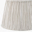 Piero Antique Bronze Metal Candlestick Floor Lamp Base with Thiago 45cm Natural Stripe Mushroom Pleat Tapered Lampshade