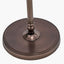 Piero Antique Bronze Metal Candlestick Floor Lamp Base with Kamilah 45cm Blue Chevron Patterned Mushroom Pleat Tapered Lamp Shade