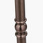 Piero Antique Bronze Metal Candlestick Floor Lamp Base with Tabitha 45cm Cream Jute Scalloped Edge Tapered Lamp Shade with Contrast Binding