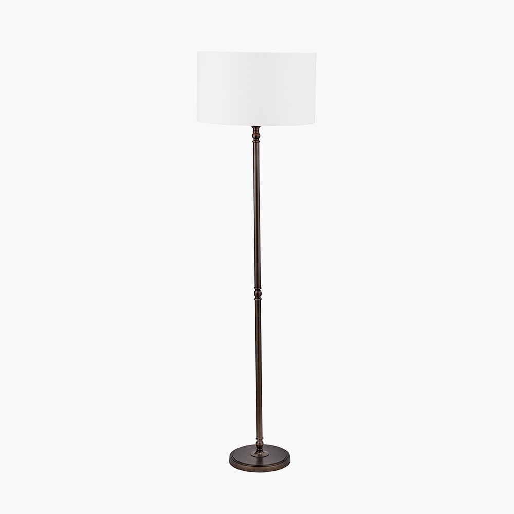 Piero Antique Bronze Metal Candlestick Floor Lamp Base