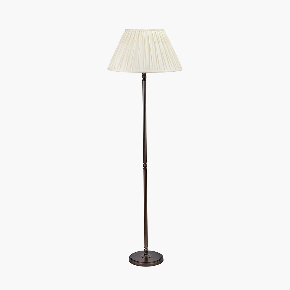 Piero Antique Bronze Metal Candlestick Floor Lamp Base