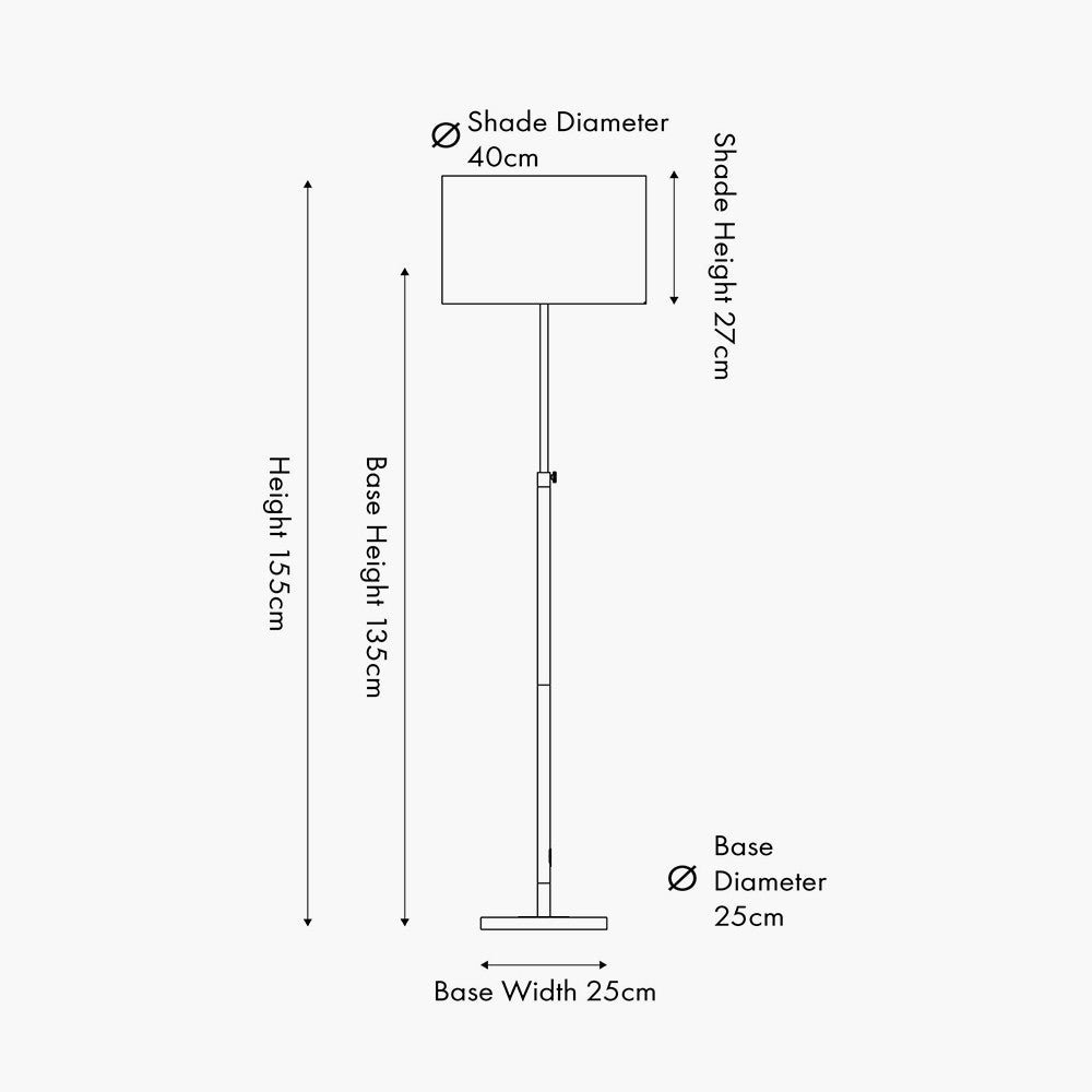 Bryce Black and Gold Metal Rise and Fall Floor Lamp