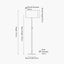Bryce Black and Gold Metal Rise and Fall Floor Lamp