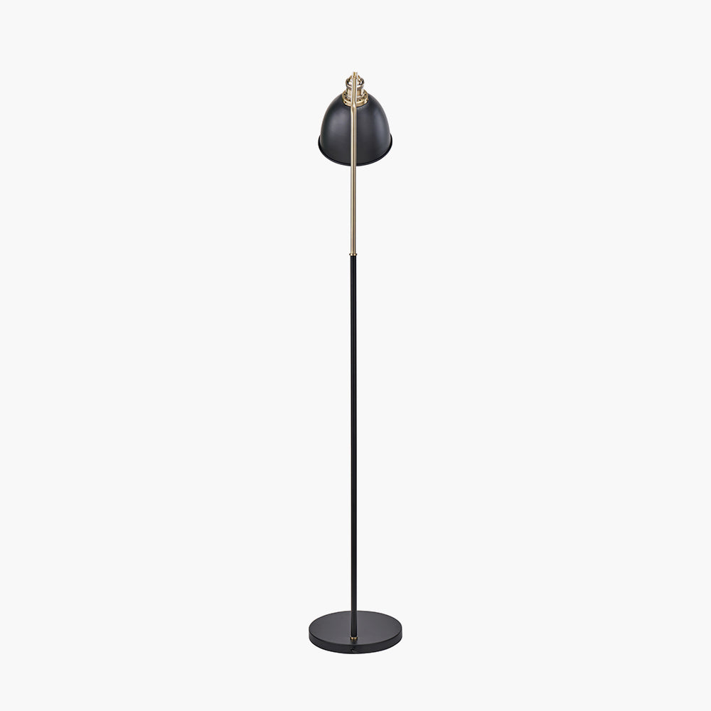 Augusto Black and Gold Task Floor Lamp