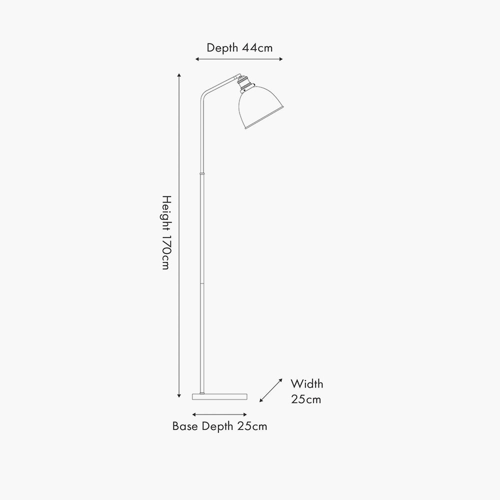 Augusto Black and Gold Task Floor Lamp