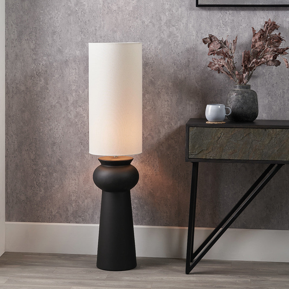 Sloane Black Contemporary Ceramic Floor Lamp