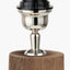Esha Natural Conical Wood Floor Lamp Base with Milos 50cm Natural Linen Tapered Lampshade
