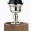 Esha Natural Conical Wood Floor Lamp Base with Edward 50cm Natural Linen Cylinder Lampshade