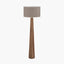 Esha Natural Conical Wood Floor Lamp Base with Edward 50cm Natural Linen Cylinder Lampshade