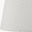 Esha Natural Conical Wood Floor Lamp Base with Martigues 50cm White Boucle Tapered Lampshade