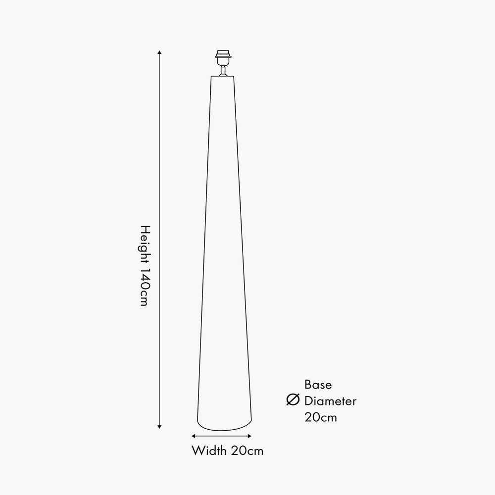 Esha Natural Conical Wood Floor Lamp Base