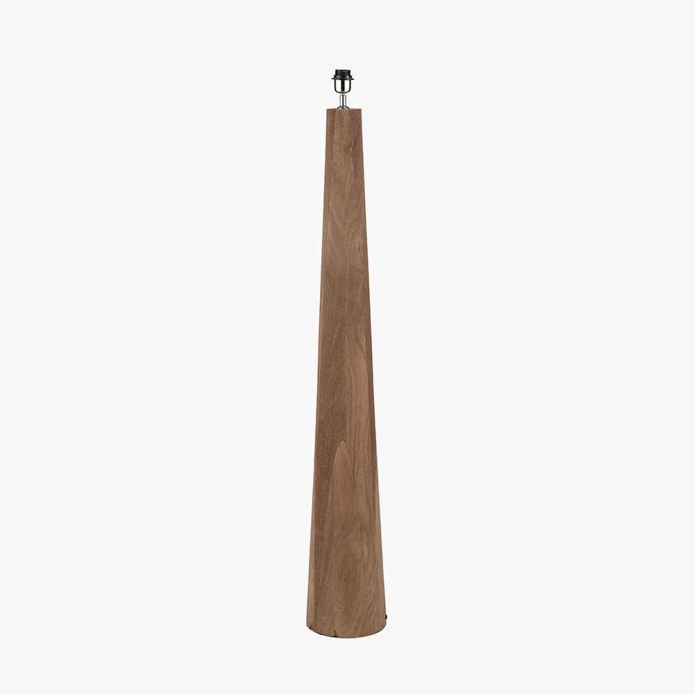 Esha Natural Conical Wood Floor Lamp Base