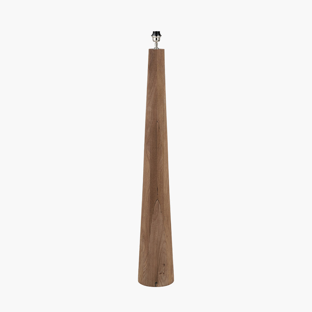 Esha Natural Conical Wood Floor Lamp Base