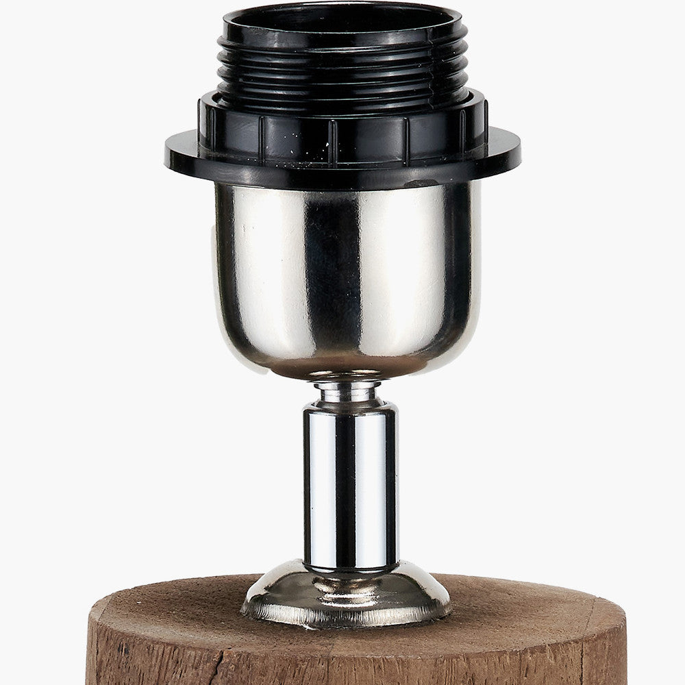 Esha Natural Conical Wood Floor Lamp Base