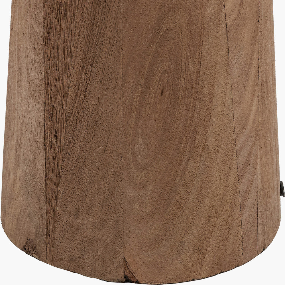 Esha Natural Conical Wood Floor Lamp Base