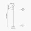 Amalie Grey Metal Retro Task Floor Lamp