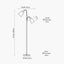 Juna Black Metal and Natural Wood Two Head Floor Lamp
