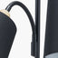 Juna Black Metal and Natural Wood Two Head Floor Lamp
