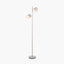 Finn Grey Metal Cloche Two Head Floor Lamp