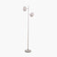 Finn Grey Metal Cloche Two Head Floor Lamp