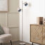 Finn Grey Metal Cloche Two Head Floor Lamp