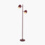 Finn Mulberry Metal Cloche Two Head Floor Lamp
