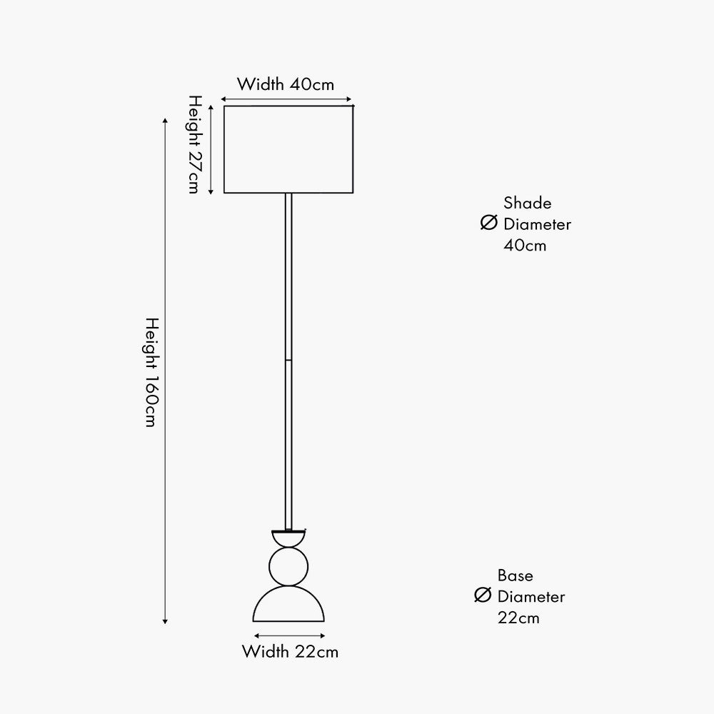 Vala Graphite Metal Textured Effect Ball Floor Lamp
