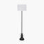 Vala Graphite Metal Textured Effect Ball Floor Lamp