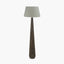 Arbor Verdi Gris Metal Conical Floor Lamp Base with Milos 50cm Pistachio Green Linen Tapered Lampshade