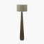 Arbor Verdi Gris Metal Conical Floor Lamp Base with Edward 45cm Pistachio Green Linen Cylinder Lampshade
