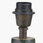Arbor Verdi Gris Metal Conical Floor Lamp Base with Lino 45cm White Self Lined Linen Cylinder Lampshade