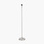 Auden Silver Metal Stick Floor Lamp Base with Adelaide 35cm Ivory Tapered Cotton Mix Lampshade