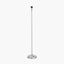 Auden Silver Metal Stick Floor Lamp Base with Adelaide 35cm Ivory Tapered Cotton Mix Lampshade