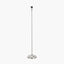 Auden Silver Metal Stick Floor Lamp Base with Adelaide 35cm Ivory Tapered Cotton Mix Lampshade