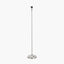 Auden Silver Metal Stick Floor Lamp Base with Adelaide 35cm Ivory Tapered Cotton Mix Lampshade