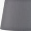 Auden Silver Metal Stick Floor Lamp Base with Adelaide 35cm Steel Grey Tapered Cotton Mix Lampshade