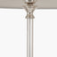 Auden Silver Metal Stick Floor Lamp Base with Kamilah 35cm Blue Chevron Patterned Mushroom Pleat Tapered Lamp Shade