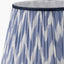 Auden Silver Metal Stick Floor Lamp Base with Kamilah 35cm Blue Chevron Patterned Mushroom Pleat Tapered Lamp Shade
